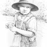 Cotton Picker - Mark Tucci Original Pen & Ink Sketch