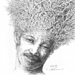 Branching Hair - Mark Tucci Original Pen & Ink Sketch