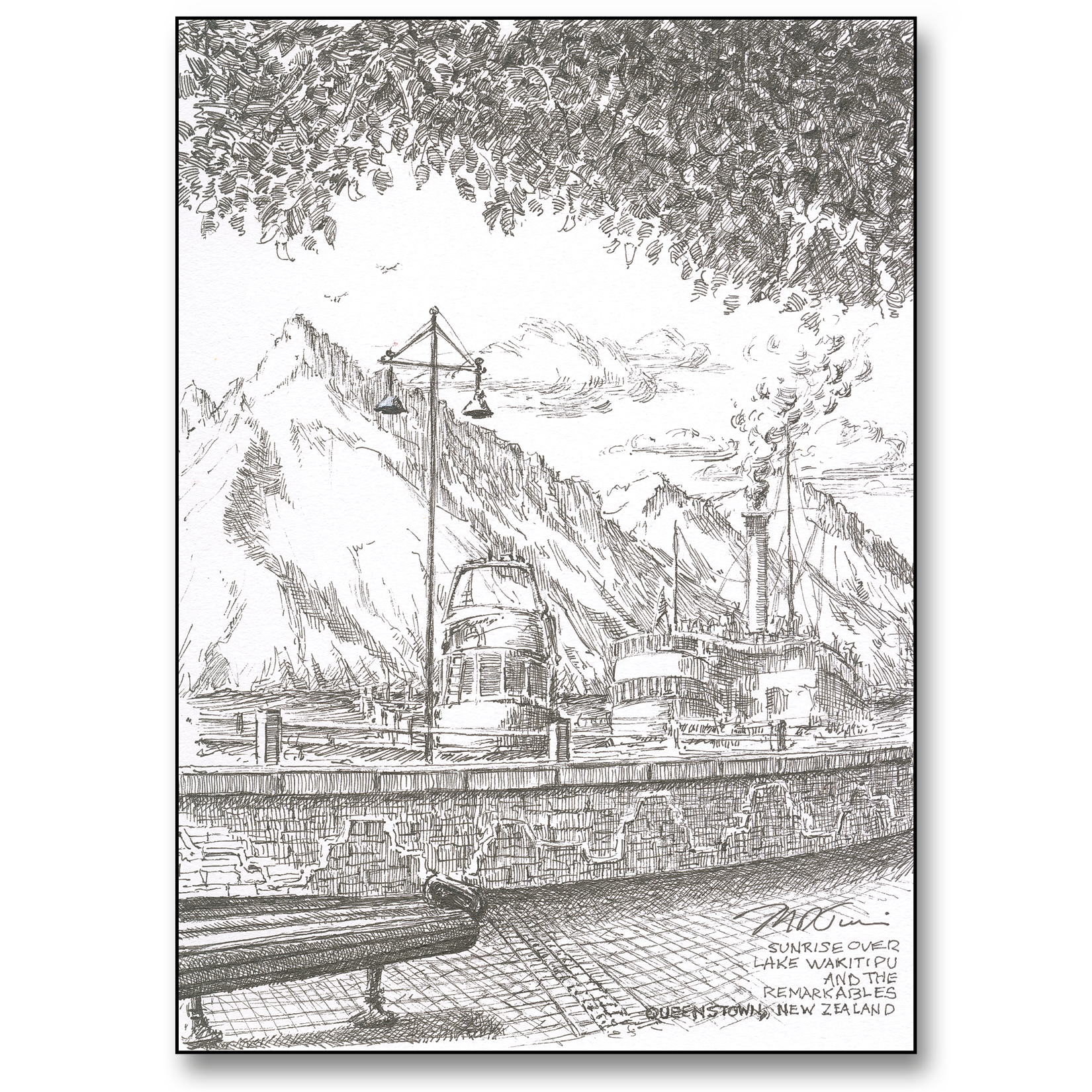 Sunrise Over Lake Wakitipu Card